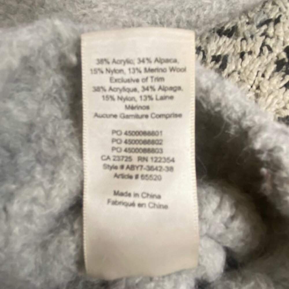 Wilfred Free Gwyneth Alpaca Wool 1/4 Zip Sweater Grey Size S - Picture 11 of 13